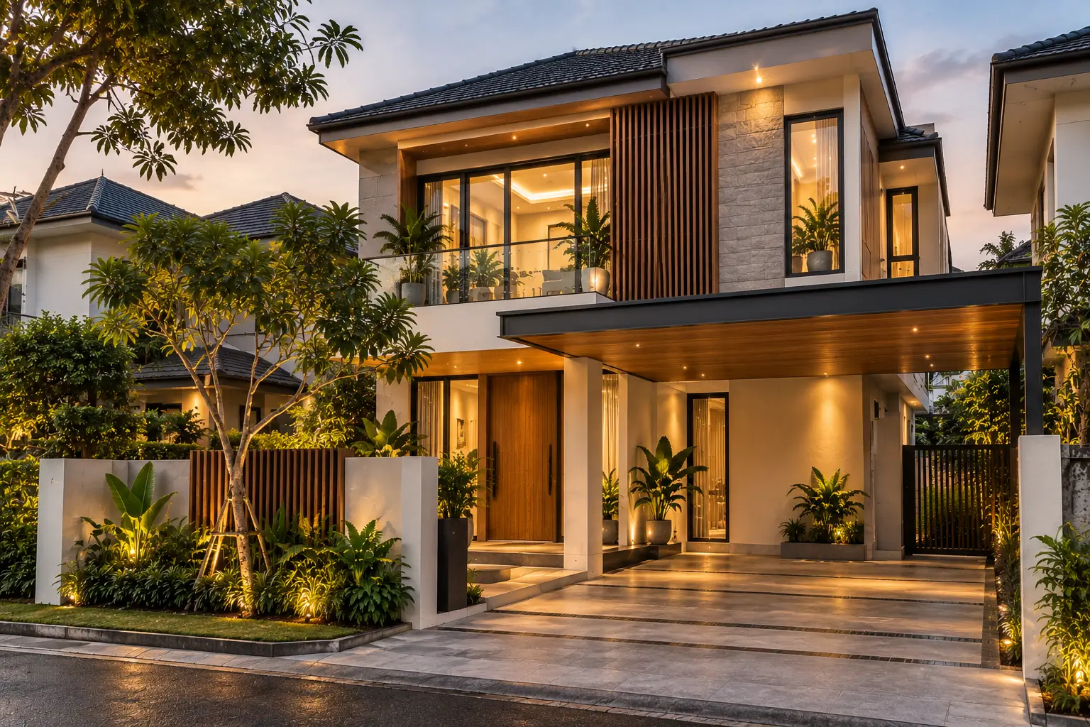 Inspirasi renovasi eksterior rumah dengan fasad modern dan tampilan yang diperbarui