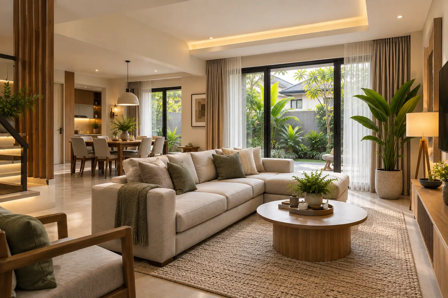 Inspirasi renovasi ruang keluarga modern yang nyaman dan fungsional