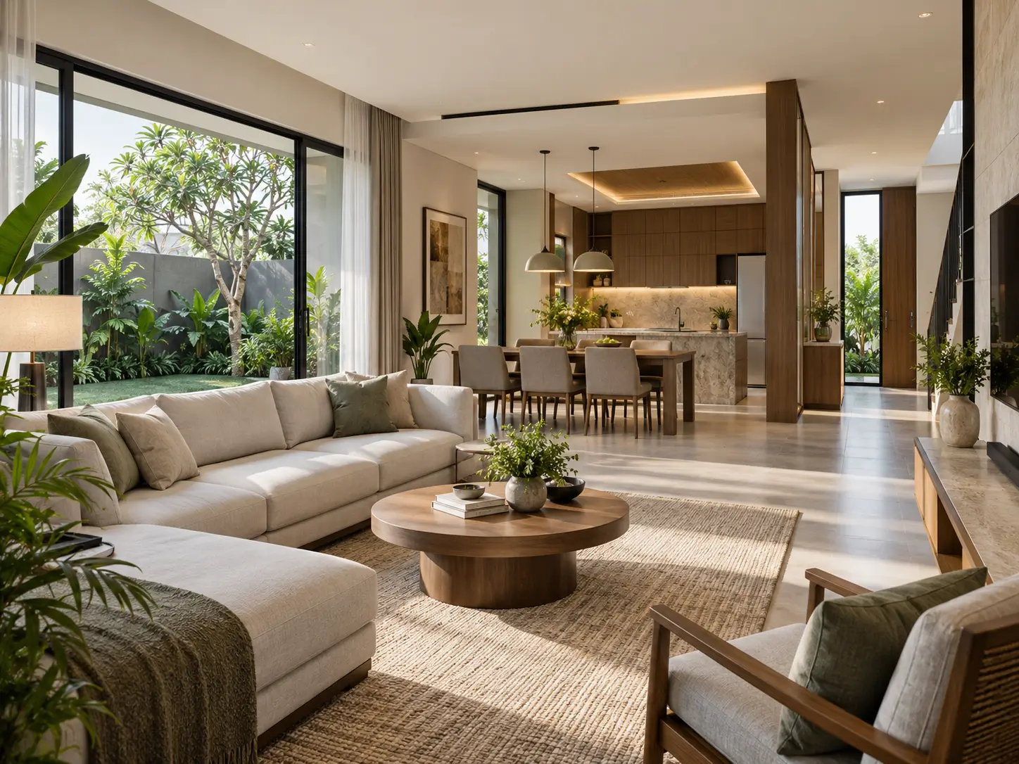 Interior rumah modern untuk ilustrasi layanan bangun dan renovasi rumah Ziva Sentosa